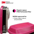 3M Organic Vapour Cartridge/Filter, 60921, 30 pairs/case - 3M