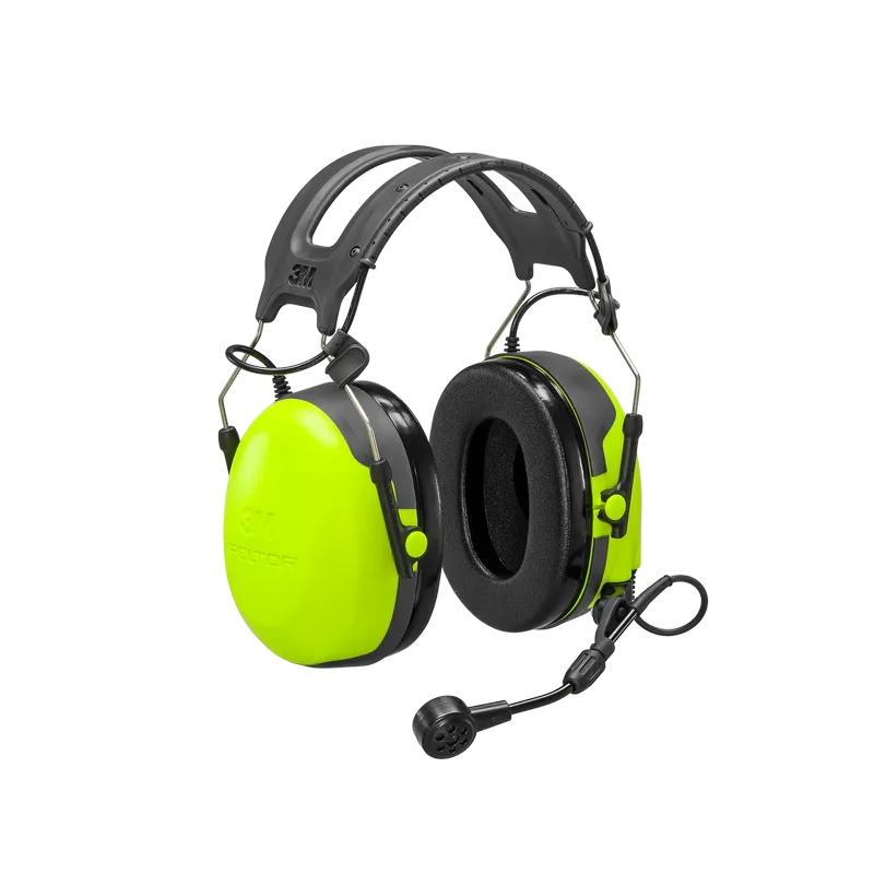 3M PELTOR CH-3 Headset MT74H52A-110, Headband, Yellow, FLX2 - PELTOR