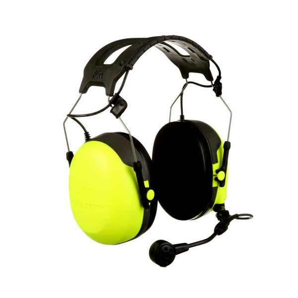 3M PELTOR CH-3 Headset MT74H52A-111, with PTT Button, Yellow, Headband, FLX2