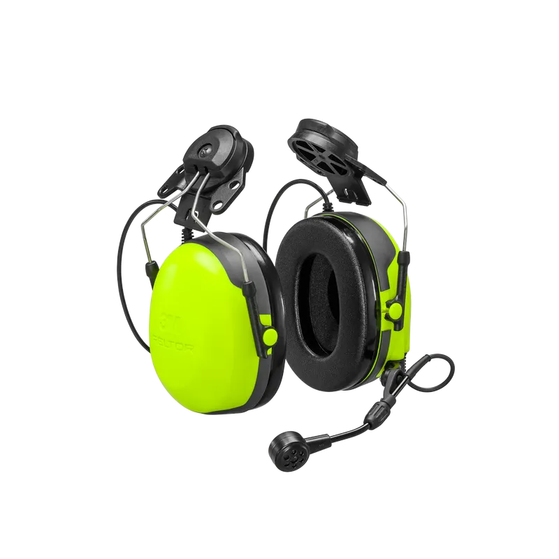 3M PELTOR CH-3 Headset MT74H52P3E-110, Hard Hat Attached, Yellow, FLX2 - PELTOR