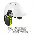 3M PELTOR Helmet Attached Earmuffs X4P5E-OR, Electrically Insulated, 10/Case - PELTOR
