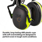 3M PELTOR Helmet Attached Earmuffs X4P5E-OR, Electrically Insulated, 10/Case - PELTOR