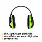 3M PELTOR Over-the-Head Earmuffs X4A, 10/Case - PELTOR