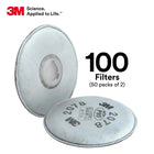 3M Particulate Filter, 2078, P95, with nuisance level acid gas and organic vapour relief, 50 pairs/case - 3M