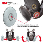 3M Particulate Filter, 2078, P95, with nuisance level acid gas and organic vapour relief, 50 pairs/case - 3M