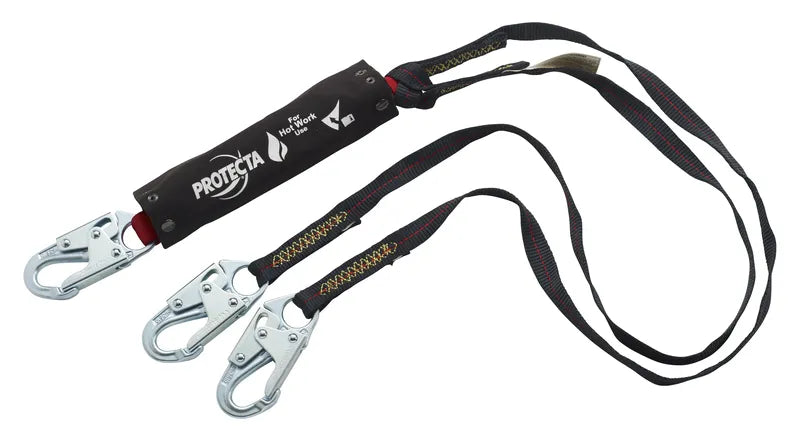 3M Protecta Hot Work 100% Tie-Off Web Shock-Absorbing Lanyard 1340187C, Kevlar Fiber, 121 - 310 lb, (54.9 kg - 140.6 kg), 6 ft (1.8 m) - Protecta