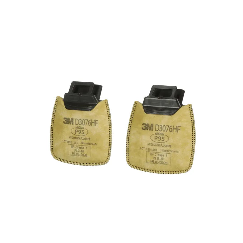 3M Secure Click Particulate Cartridge with Nuisance Level Acid Gas Relief D3076HF, P95/HF, 100/Case - Secure Click