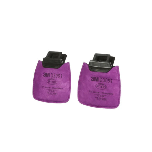 3M Secure Click Particulate Filter D3091, P100, 100/Case