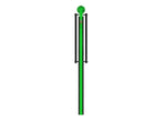 3M DBI-SALA FlexiGuard M200 Semi-Fixed Height Mast 8530902, Dual User, 12 ft Reach, 15-20 ft Height