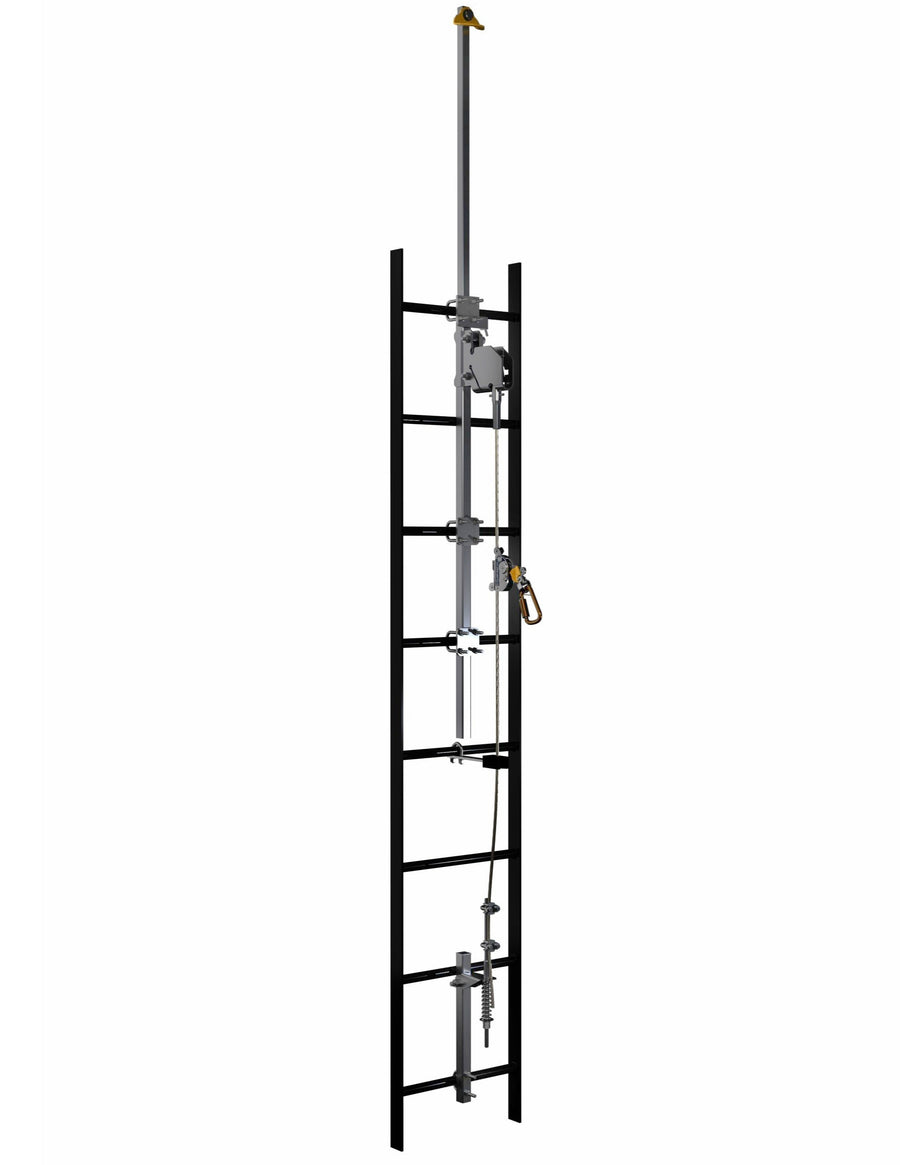 3M DBI-SALA Lad-Saf Cable Vertical Safety System Bracketry 6116636, Climb Extension, 2 User, Galvanized Steel, 1/Case