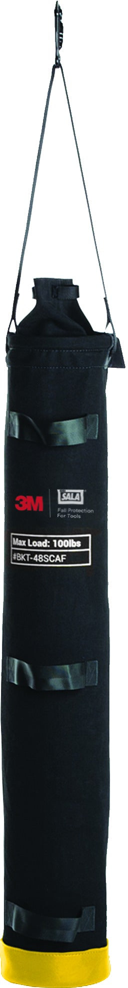 3M DBI-SALA Long Safe Bucket 100 lbs (45.4 kg) Load Rated Hook and Loop Canvas, 1500138, black, yellow, 10 ft (3 m)
