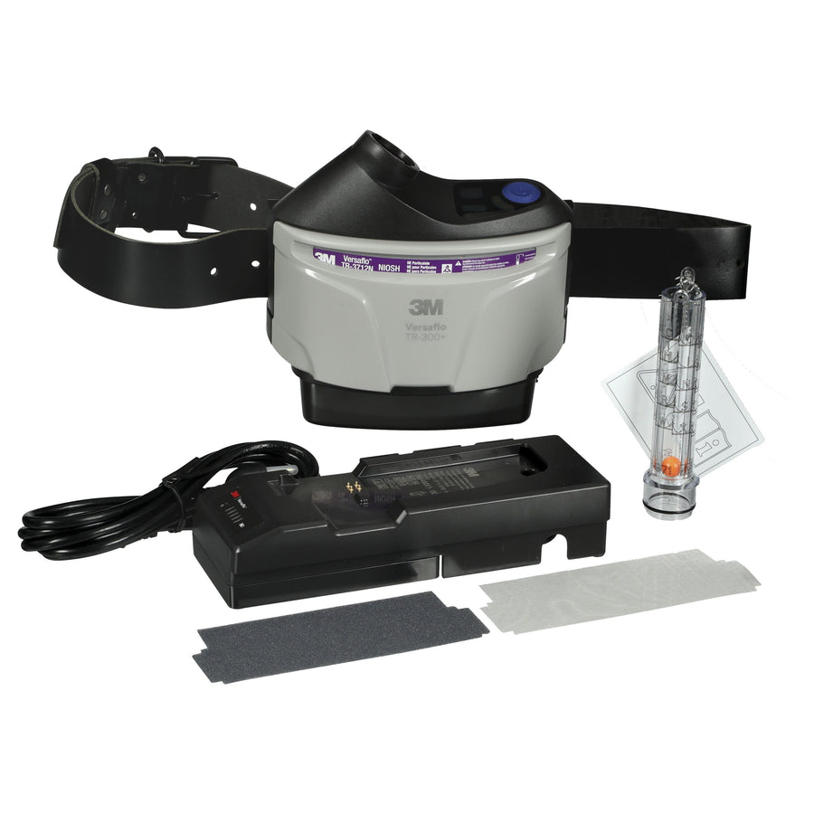 3M Versaflo Powered Air Purifying Respirator Assembly, TR-306N+, with high durability belt and high capacity battery, 1/case