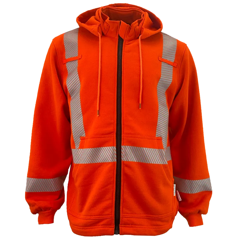 FR/AR Hi Vis Fleece Hoodie - Atlas Workwear
