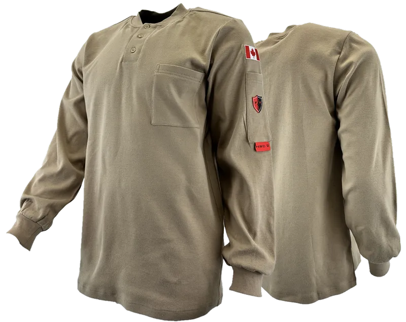 FR/AR Non-Striped Henley Shirt - Atlas Workwear