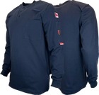 Atlas Workwear FR/AR Non-Striped Henley Shirt - Navy Blue