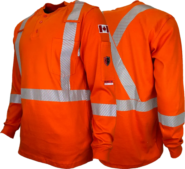 Atlas Workwear FR/AR Hi Vis Henley Shirt
