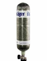 Dräger 4500 PSI 60-minute clear-coated carbon composite SCBA cylinder - 4058993
