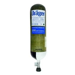 Draeger Cyl & Valve Assy,2400 Psi,300 Cu Ft