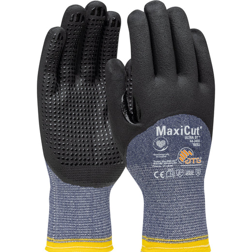 PIP ATG MaxiCut Ultra DT - Seamless Knit Engineered Yarn Glove with Premium Nitrile Coated MicroFoam Grip on Palm, Fingers & Knuckles - Micro Dot Palm