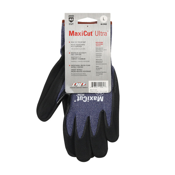 PIP ATG MaxiCut Ultra - Seamless Knit Engineered Yarn Glove with Premium Nitrile Coated MicroFoam Grip on Palm & Fingers - Tagged