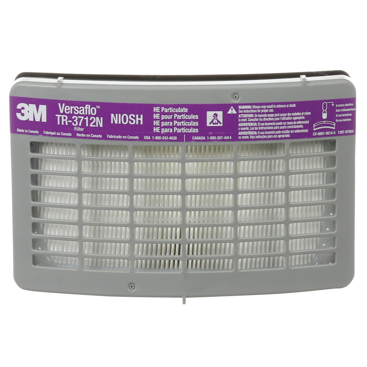 3M Versaflo High Efficiency HE Filter, TR-3712N-5, 5/case