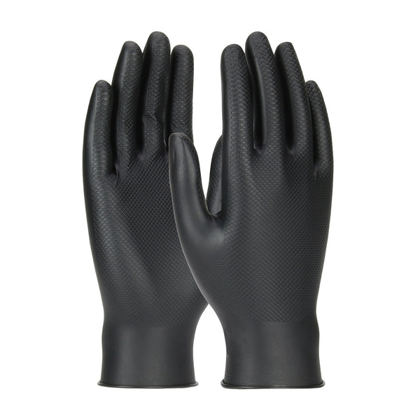 PIP Grippaz Skins Extended-Use Nitrile Glove - Black 6 Mil - GP67246