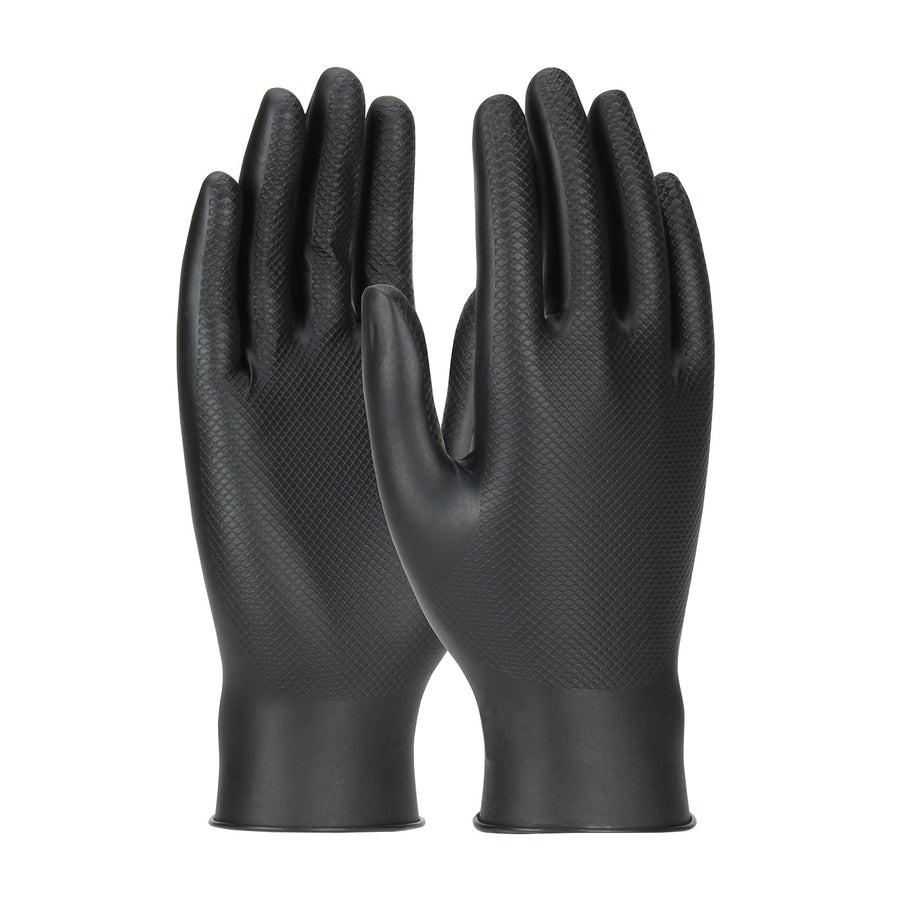 PIP Grippaz Skins GP67246 black 6 mil nitrile extended-use gloves
