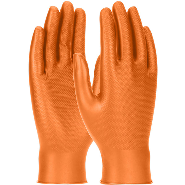 PIP Grippaz Skins Extended-Use Nitrile Glove - Orange 6 Mil - GP67256