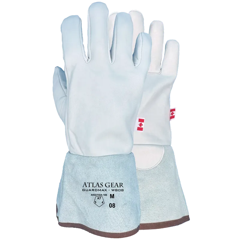 Leather Utility Gloves w/ Gauntlet Cuff - Atlas Workwear