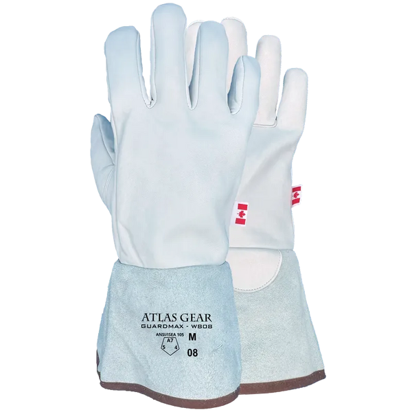 Atlas Workwear Leather Utility Gloves w/ Gauntlet Cuff