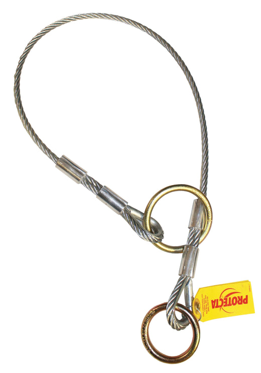 3M Protecta Cable Dual-Ring Tie-Off Adaptor, 2100192, silver, 4 ft (1.2 m)