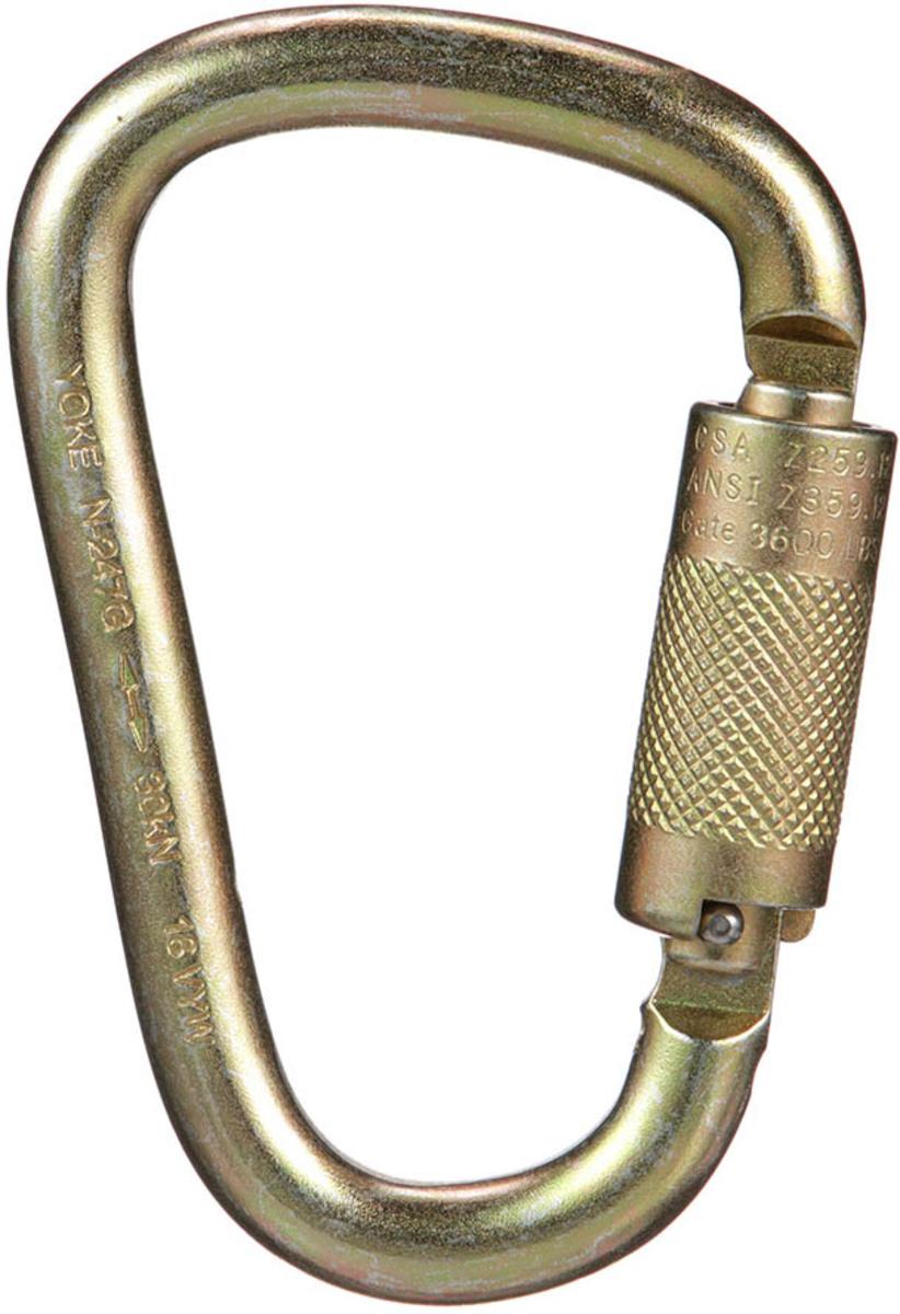 Steel Carabiner, 1" Gate Opening, One Size