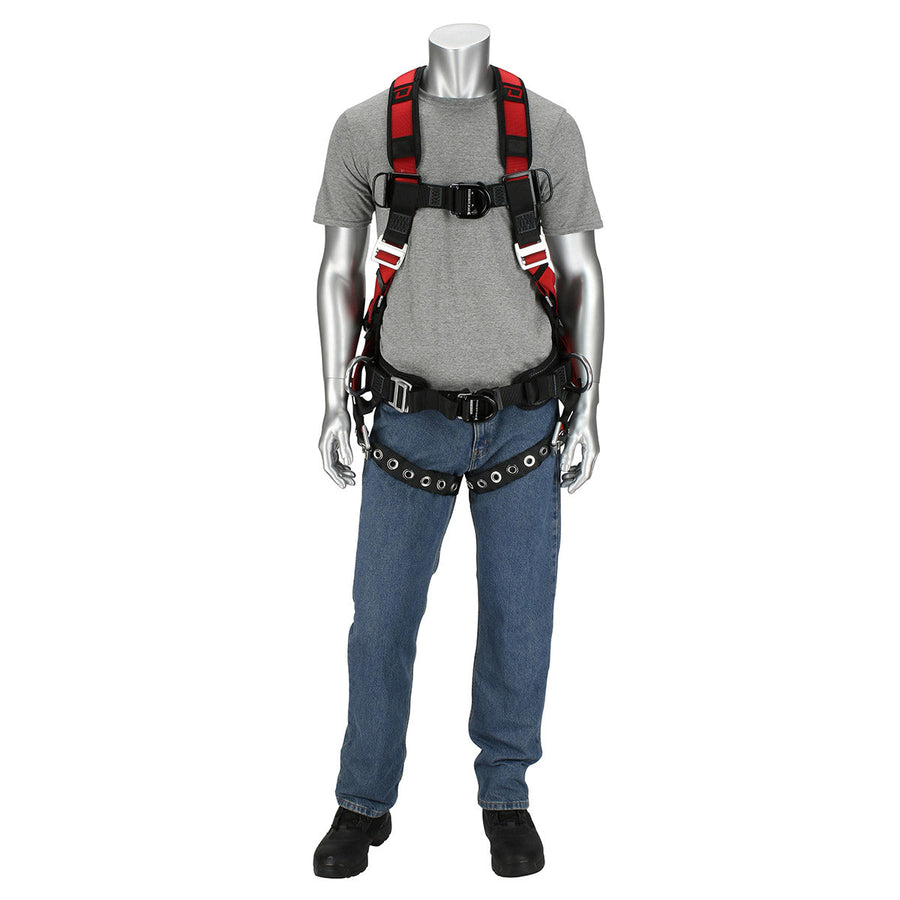 Dynamic Tower Climbing H-Style Full Body Harness with Aluminum Hardware, Integrated Padding, Lumbar Support and 6 Points of Adjustment - CSA Group A / P / L