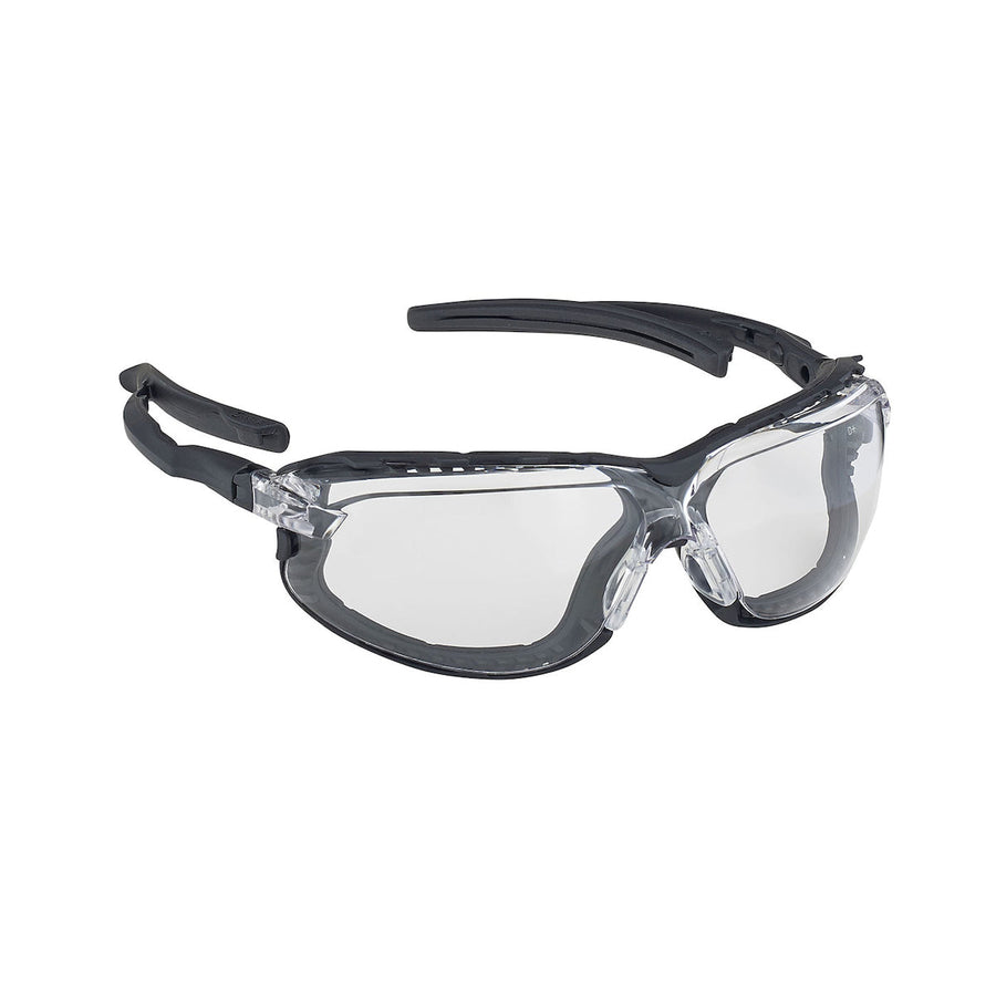 PIP Dynamic Fusion Plus - Rimless Safety Glasses with Black Temple, Clear Lens, Foam Padding and 4A Coating