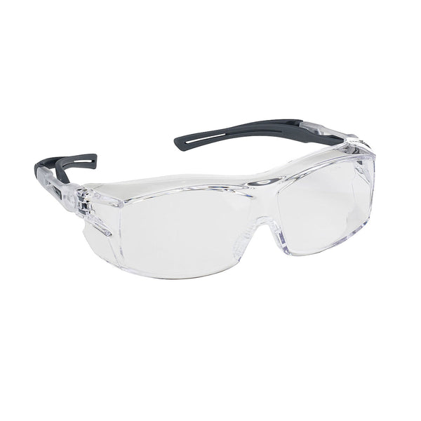 PIP Dynamic OTG Extra - OTG Rimless Safety Glasses with Black Temple, Clear Lens and 4A Coating