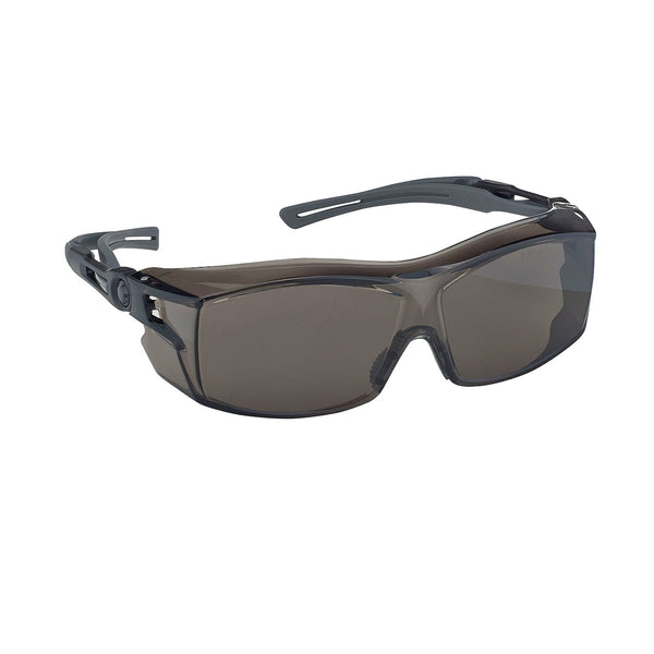 PIP Dynamic OTG Extra - OTG Rimless Safety Glasses with Black Temple, Smoke Lens and 4A Coating