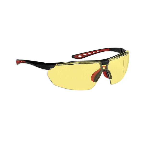 PIP Dynamic Falcon - Semi-Rimless Safety Glasses with Black Frame, Amber Lens and Dyna-Shield Coating