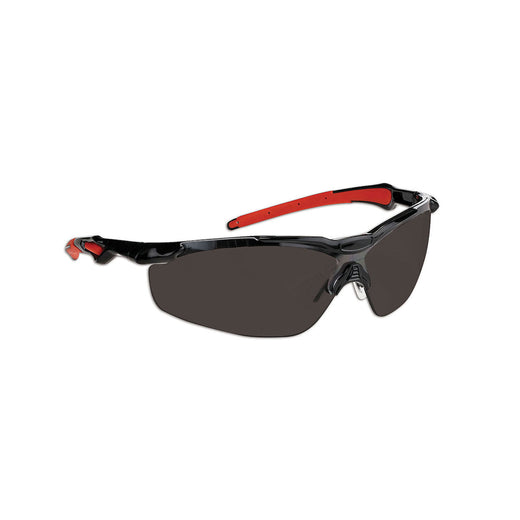PIP Dynamic Hawk - Semi-Rimless Safety Glasses with Black Frame, Smoke Lens and Dyna-Shield Coating