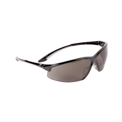 PIP Dynamic Hummingbird - Semi-Rimless Safety Glasses with Black Temple, Smoke Lens and Dyna-Shield Coating