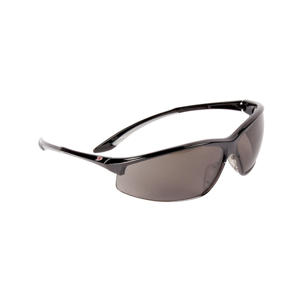 PIP Dynamic Hummingbird - Semi-Rimless Safety Glasses with Black Temple, Smoke Lens and Dyna-Shield Coating