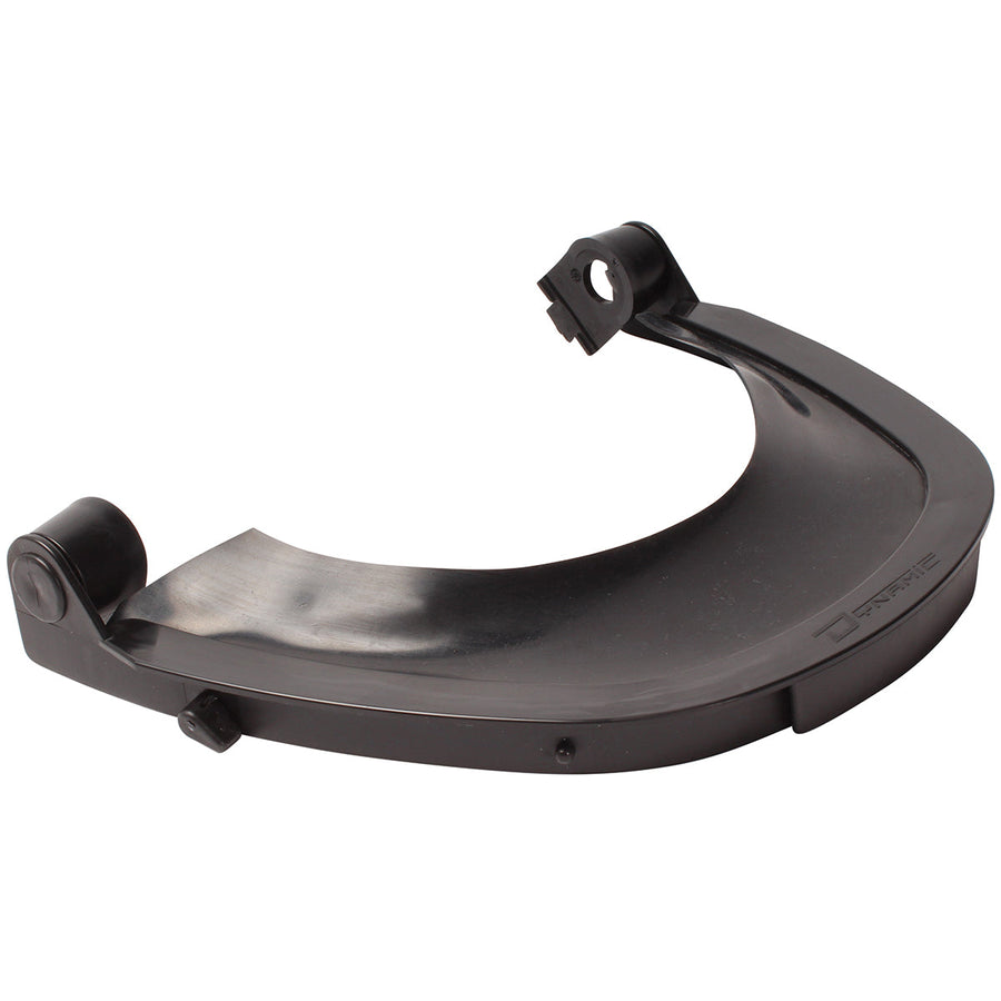 Cap-mounted face-shield bracket with rubber gasket