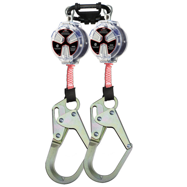 Dynamic - Double Leg Web Self-Retracting Lifeline CSA Class SRL, with Dual SRL Connector and Medium Snap Hook - 6' (1.8m)