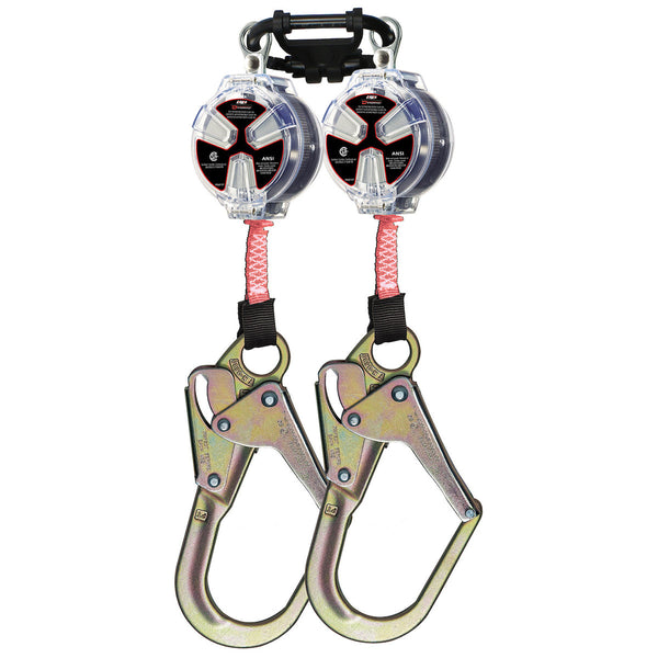 Dynamic - Double Leg Web Self-Retracting Lifeline CSA Class SRL, with Dual SRL Connector and Large Snap Hook - 6' (1.8m)