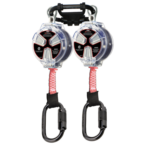 Dynamic - Double Leg Web Self-Retracting Lifeline CSA Class SRL, with Dual SRL Connector and Triple Action Carabiner - 6' (1.8m)