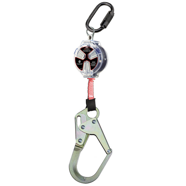 Dynamic - Webbing Self-Retracting Lifeline CSA Class SRL, with Triple Action Carabiner and Medium Snap Hook - 6' (1.8m)