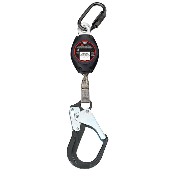 Dynamic - Webbing Self-Retracting Lifeline CSA Class SRL, with Triple Action Carabiner and Large Aluminium Snap Hook - 7' (2.1m)