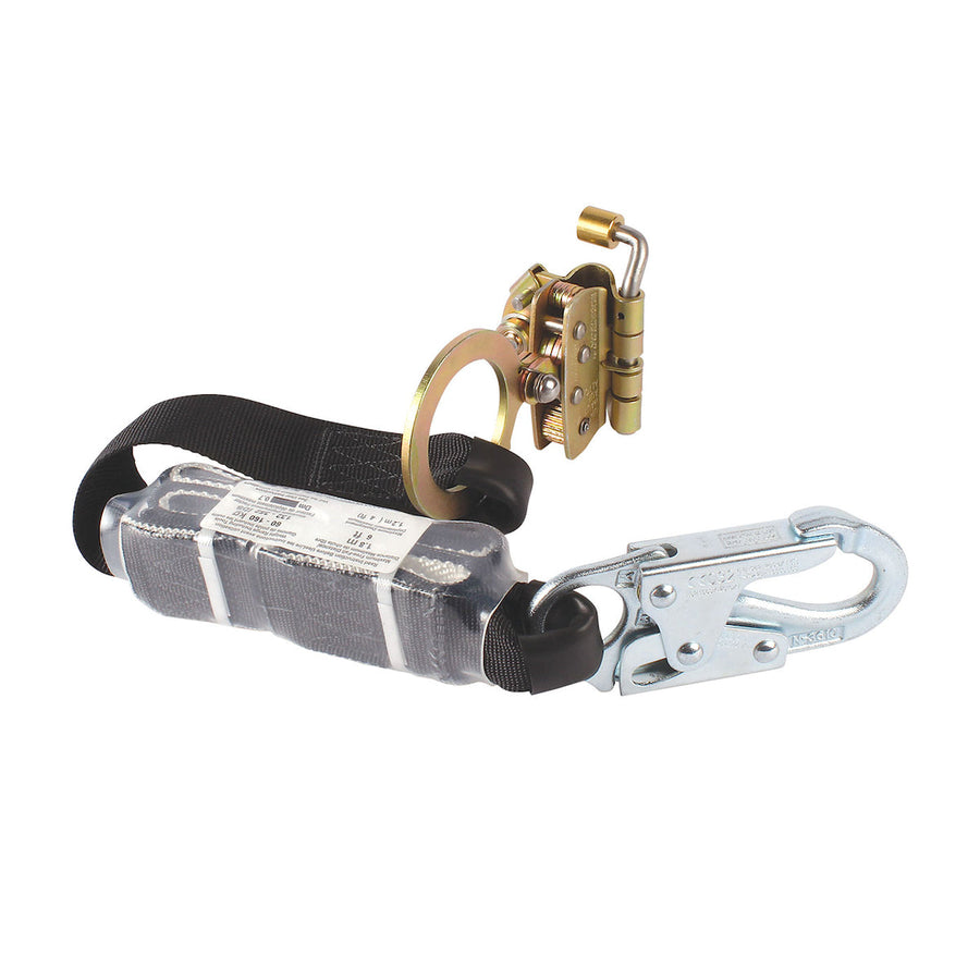Dynamic - Automatic Rope Grab with Panic Lock, Energy Absorbing Lanyard and Double Locking Snap Hook - 30"