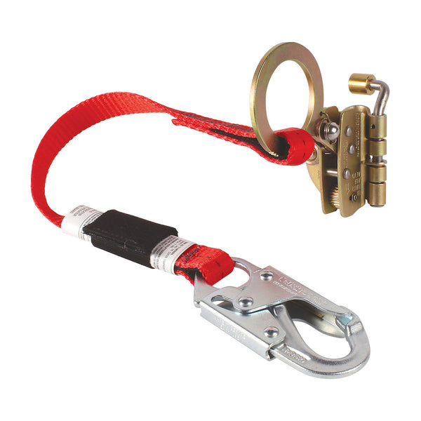 Dynamic - Automatic Rope Grab with Panic Lock, Lanyard and Double Locking Snap Hook - 30"