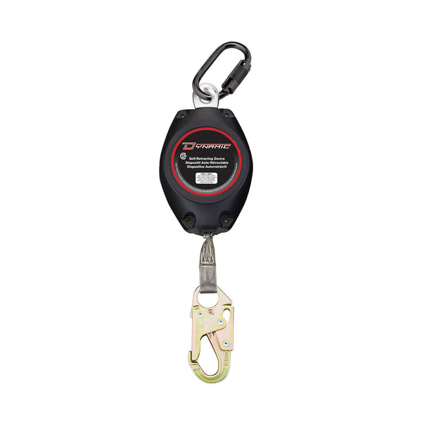 Dynamic - Webbing Self-Retracting Lifeline (SRL), with Triple Action Carabiner and Small Snap Hook - 20' (6.1m)