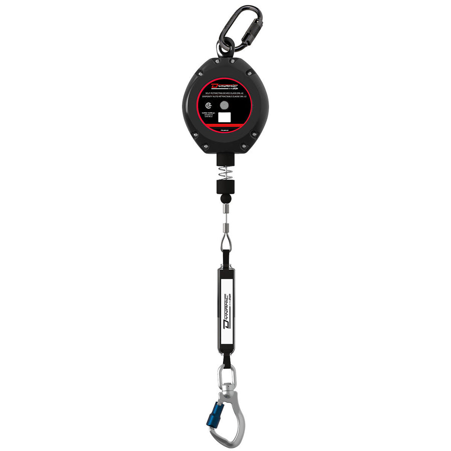 Dynamic SRL-LE (Leading Edge) Auto-Locking Fall Arrest Device, Galvanized 30 FT (9.1m) Cable, Certified CSA Z259.2.2-17